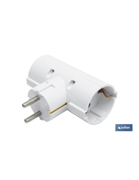 ADAPTADOR SCHUKO 2 VIAS (16A-250V)