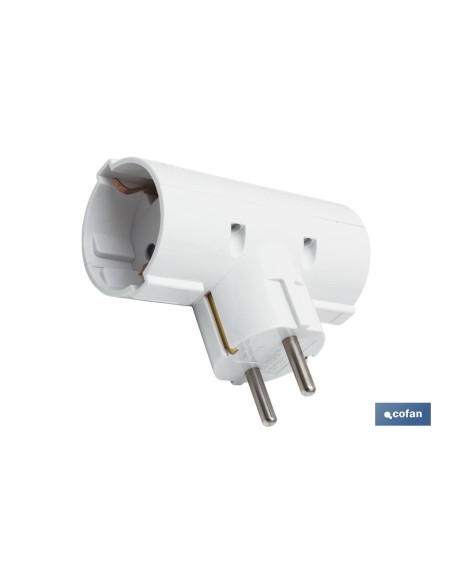 ADAPTADOR SCHUKO 2 VIAS (16A-250V)