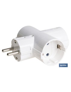 ADAPTADOR SCHUKO 3 VIAS (16A-250V)