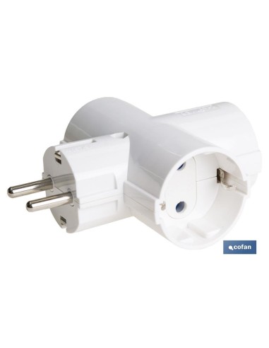 ADAPTADOR SCHUKO 3 VIAS (16A-250V)