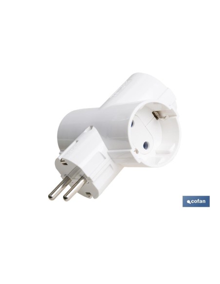 ADAPTADOR SCHUKO 3 VIAS (16A-250V)