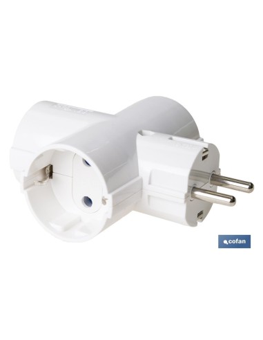 ADAPTADOR SCHUKO 3 VIAS (16A-250V)