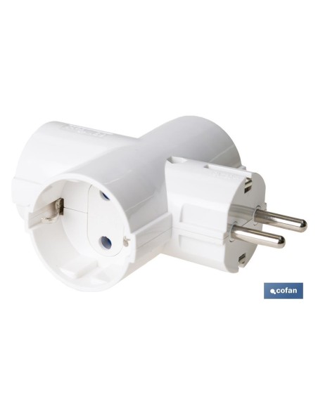 ADAPTADOR SCHUKO 3 VIAS (16A-250V)