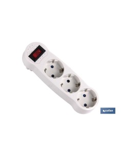 ADAPTADOR 3 VIAS FRONTAL SCHUKO CON INTERRUPTOR (3.500w)