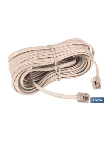 CABLE PLANO TELEFONO CON TOMAS (2.2M)