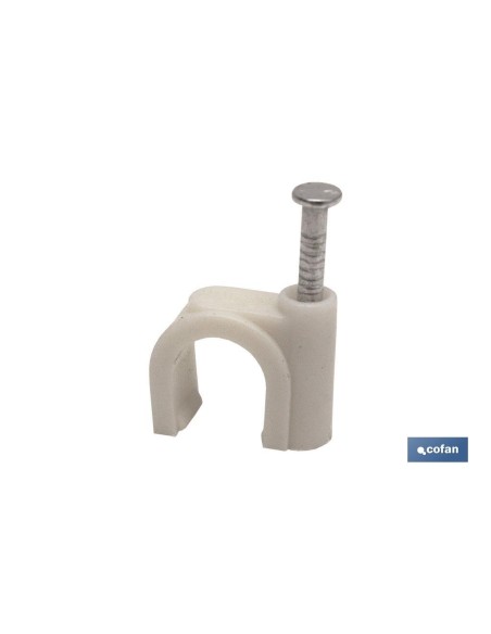 GRAPA PLASTICA CABLE REDONDO 9MM Venta unitaria
