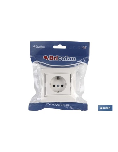 BASE ENCHUFE BIPOLAR EMPOTRAR MODELO PACIFIC 16A (BL)