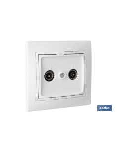 TOMA TV/RADIO EMPOTRAR BLANCO MODELO PACIFIC