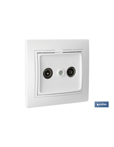 TOMA TV/RADIO EMPOTRAR BLANCO MODELO PACIFIC