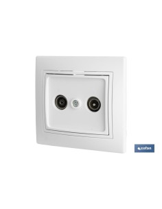 TOMA TV/RADIO EMPOTRAR BLANCO MODELO PACIFIC 2