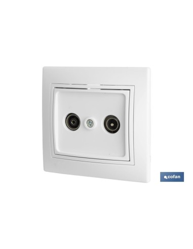 TOMA TV/RADIO EMPOTRAR BLANCO MODELO PACIFIC