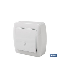 PULSADOR CAMPANA SUPERFICIE MODELO ATLANTIS 10A BLANCO 2