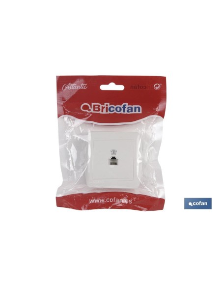 BASE TELEFONO RJ11 SUPERFICIE BLANCO MODELO ATLANTIS