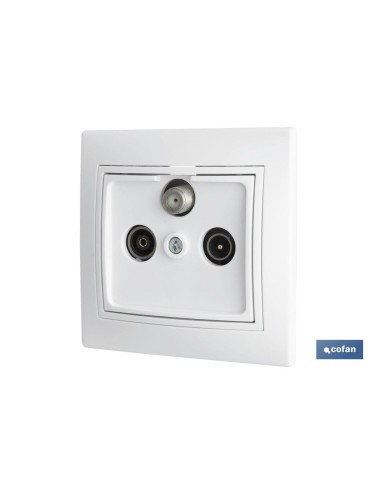 TOMA FINAL TV-SATÉLITE-RADIO MODELO PACIFIC 83X81 BLANCO