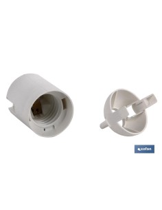 PORTALÁMPARAS PARA OBRA E-27 4A250V RESINA TERMOESTABLE BLANCO