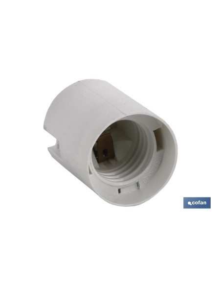 PORTALÁMPARAS PARA OBRA E-27 4A250V RESINA TERMOESTABLE BLANCO
