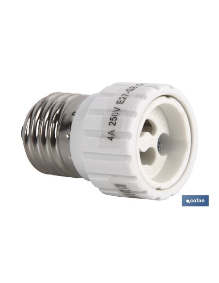 PORTALAMPARAS ADAPTADOR E27 - GU10