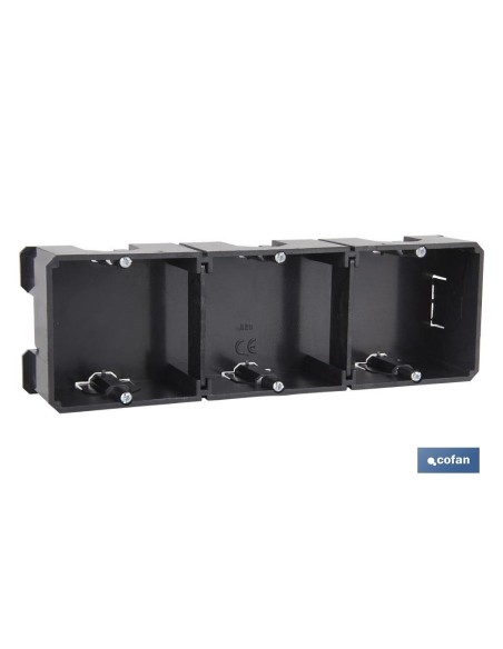 CAJA EMPOTRAR MECANISMOS UNIVERSAL 67X77X42 5 ENTRADAS TUBO