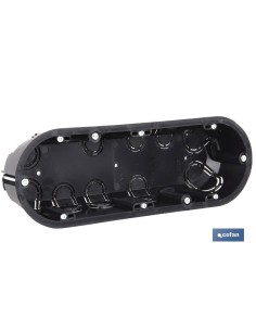 CAJA TRIPLE EMPOTRAR MECANISMOS 218X68X42 6 ENTRADAS TUBO