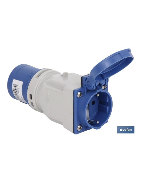 ADAPTADOR INDUSTRIAL CLAVIJA-BASE SCHUKO IP44 16A 230V