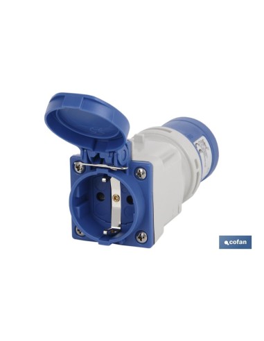 ADAPTADOR INDUSTRIAL CLAVIJA-BASE SCHUKO IP44 16A 230V