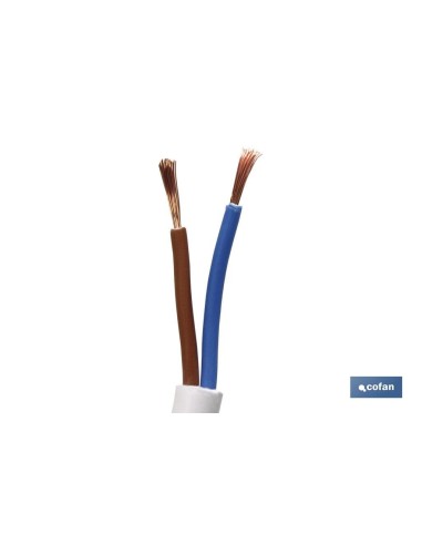 ROLLO 100M MANGUERA BLANCO H05VV-F (2X1MM)