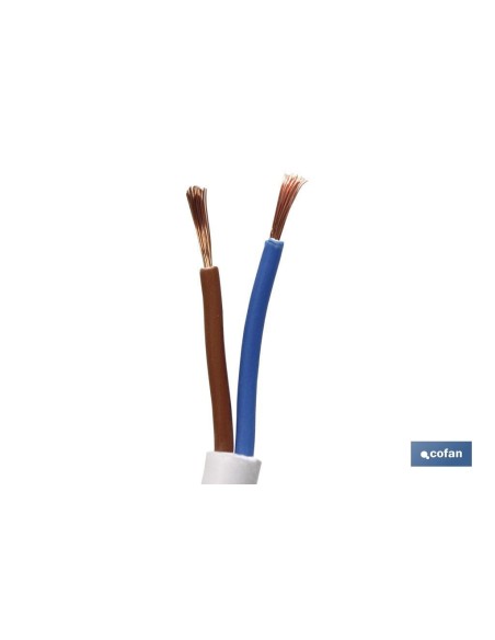 ROLLO 100M MANGUERA BLANCO H05VV-F (2X1MM)