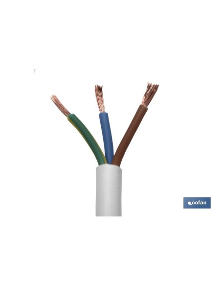 ROLLO 100M MANGUERA BLANCO H05VV-F (3X1,5MM)