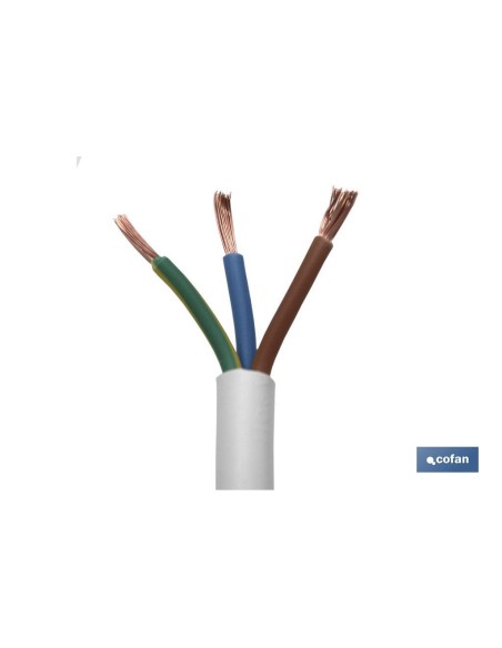 ROLLO 100M MANGUERA BLANCO H05VV-F (3X1,5MM)