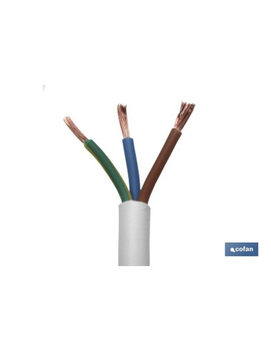 ROLLO 100M MANGUERA BLANCO H05VV-F (3X2,5MM)