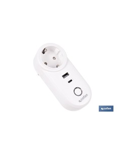 ENCHUFE INTELIGENTE CON PUERTO USB Y TIPO C