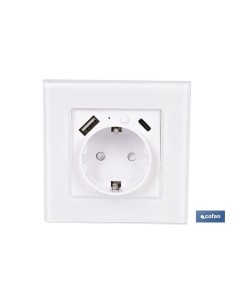 BASE ENCHUFE CON PUERTO USB Y TIPO C WIFI