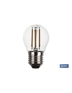 BOMBILLA LED ESFERICA FILAMENTO E27 4W 470LM 2700K