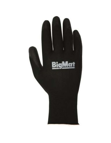 GUANTE BIGMAT PALMA PU NEGRO T.10 PAQ. 6 PARES JUBA PERSO