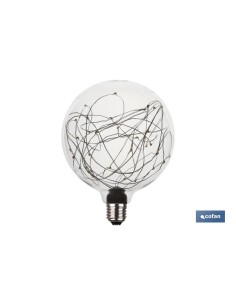 BOMBILLA LED GLOBO ESTRELLAS E27 1,2W 50LM 2700K