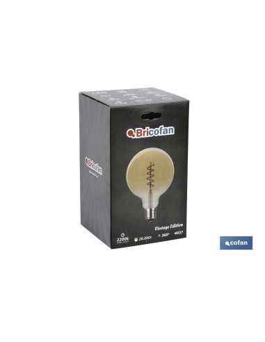 BOMBILLA LED GLOBO SPIRAL 4W E27 170LM 2200K