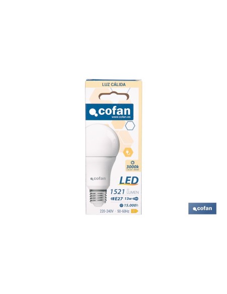 BOMBILLA LED CLASSIC E27 13 W 1521 LM 3000 K