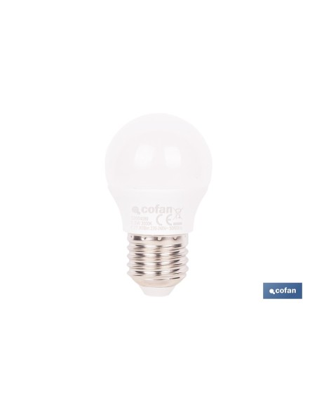 BOMBILLA LED ESFÉRICA E27 6.5 W 806 LM 3000 K