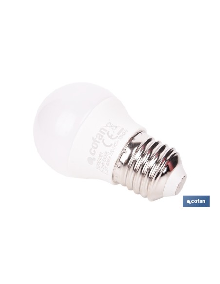 BOMBILLA LED ESFÉRICA E27 6.5 W 806 LM 6500 K