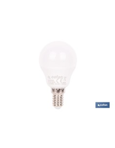 BOMBILLA LED ESFÉRICA E14 6.5 W 806 LM 3000 K