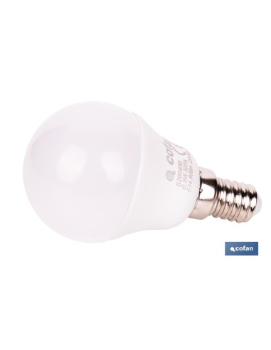 BOMBILLA LED ESFÉRICA E14 6.5 W 806 LM 3000 K