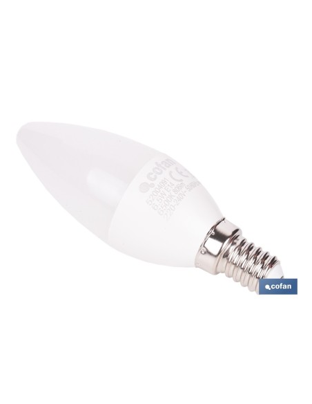 BOMBILLA LED VELA 6.5 W E14 806 LM 6500 K