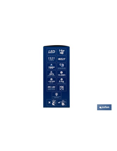 PACK DE 3 BOMBILLAS E27 A60 14W 1521 LM 5CCT