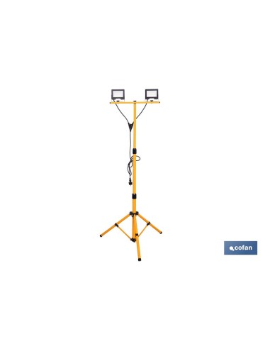 TRÍPODE TELESCÓPICO CON 2 PROYECTORES LED 2 X 20 W 6500 K 1,4 M