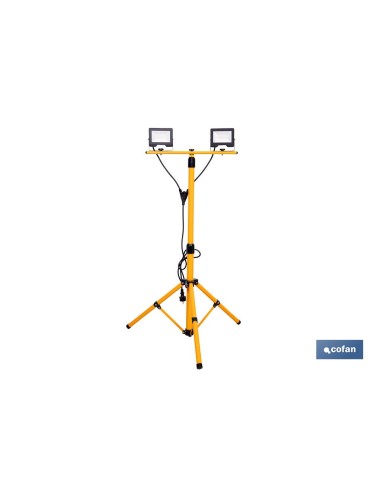 TRÍPODE TELESCÓPICO CON 2 PROYECTORES LED 2 X 20 W 6500 K 1,4 M