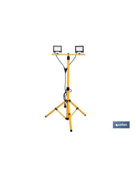 TRÍPODE TELESCÓPICO CON 2 PROYECTORES LED 2 X 20 W 6500 K 1,4 M