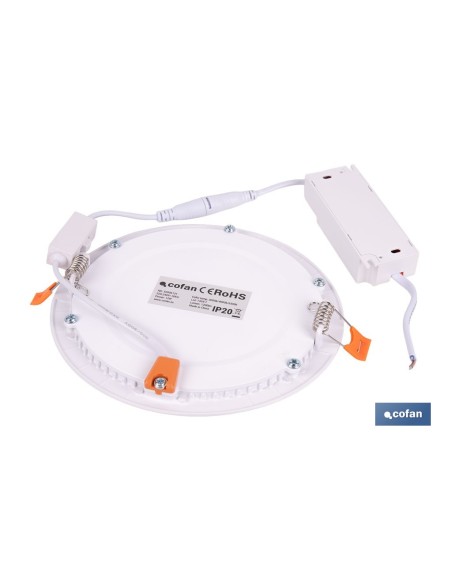 DOWNLIGHT EMPOTRABLE BLANCO SMD 12 W 1140 LM Ø168 MM 3CCT