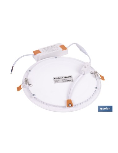 DOWNLIGHT EMPOTRABLE BLANCO SMD 18 W 1800 LM Ø220 MM 3CCT