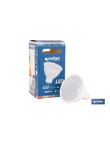 LÁMPARA LED COB 5 W GU-5.3 400 LM 4000 K