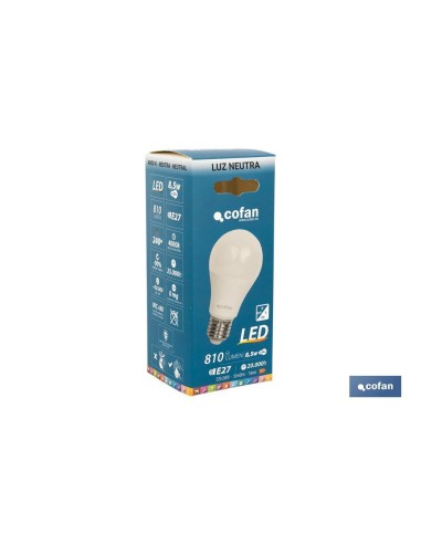 BOMBILLA CLASIC SENSOR LUZ E27 9.5W 806LM 4000K